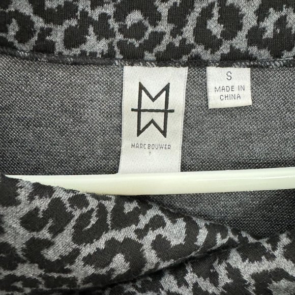 Marc Bouwer Leopard Print Moto Asymmetrical Top - Small - Picture 6 of 7